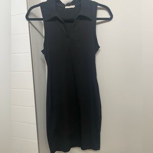 Black collared dress